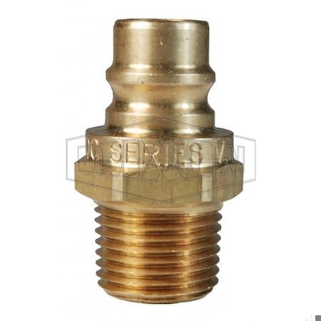 Dixon BRASS 1/2 in H-NIPPLE, 1/2 in MNPTF V4M4-B-E